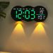 New Model Living Room Wall Digital LED Electronic Light Multifunctional Alarm Clock Temperature With Remote Control 2808_maomaolike.com