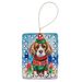 Cavalier Spaniel Christmas Porcelain Ornament Christmas Tree Hanging Decorations For Home Christmas Holiday, Rectangle, Gift, Multicolor_maomaolike.com