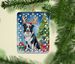 Border Collie Christmas Reindeer Porcelain Ornament Christmas Tree Hanging Decorations For Home Christmas Holiday, Rectangle, Gift, Multicolor_maomaolike.com