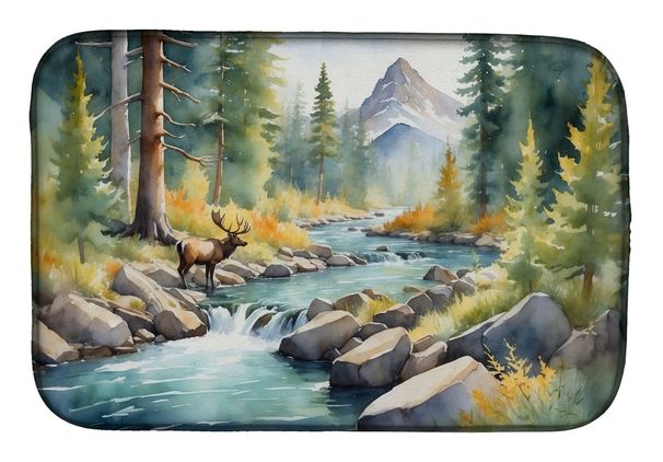 Mountain Stream Dish Drying Mat Absorbent Dish Drying Mat Pad For Kitchen Counter Dish Drainer Mat For Countertop, 14 X 21", Multicolor_maomaolike.com