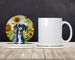Great Dane In Sunflowers Large Sandstone Coasters Pack Of 4 Absorbent Round Coasters Decor Gifts For Men Or Women, 4 In, Multicolor_maomaolike.com