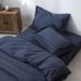Modern Minimalist Bedding Set - Navy Blue & Earthy Yellow Twin/Queen/King Size | High-Quality Polyester With Active Printing & Twill Weave_maomaolike.com