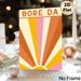 Sunrise Themed "Bore Da" Painting Poster, Warm-toned Retro Sunburst Pattern Poster, Cheerful Morning Greeting Decor Suitable For Living Room, Bedroom_maomaolike.com