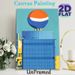 Urban Hot Air Balloon Painting Poster, Minimalist Flat Graphic Style Poster, Vibrant Colored Cityscape With Striped Balloon, Modern Artistic Decor For_maomaolike.com