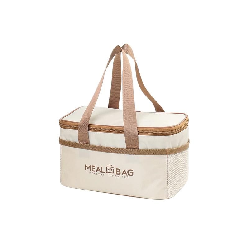 Household Insulated Square Lunch Bag With Handles_maomaolike.com