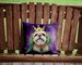 Lhasa Apso King Of Mardi Gras Throw Pillow Machine Washable, Indoor Outdoor Decorative Pillow For Couch, Bed Or Patio, 14Hx14W_maomaolike.com