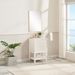 20 Inch Solid Wood Pre-assembled Bathroom Vanity With Adjustable Shelf --White_maomaolike.com