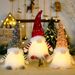 Christmas Decorations Christmas Sequin Cap With Light Rudolph Pendant Dwarf Faceless Doll Pendant_maomaolike.com