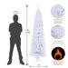 7.5FT White Slim Artificial Christmas Tree Includes Foldable Metal Stand_maomaolike.com