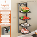 Fange Kitchen Suction Cup Rack Foldable Multi-layer Tray Home Wall-mounted Multi-functional Storage Prep_maomaolike.com