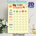 Salah Tracker Painting Poster, Colorful Watercolor-style Weekly Prayer Tracker Poster, Practical Tool To Record Daily Prayer Completion, Suitable For_maomaolike.com