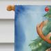 White Boxer Christmas Reindeer House Flag Large Porch Sleeve Pole Decorative Outside Yard Banner Artwork Wall Hanging, Polyester, House Size, Multicolor_maomaolike.com