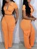 Women's new spring and summer new fashion zipper tops multi-pocket trousers casual solid color suits_maomaolike.com