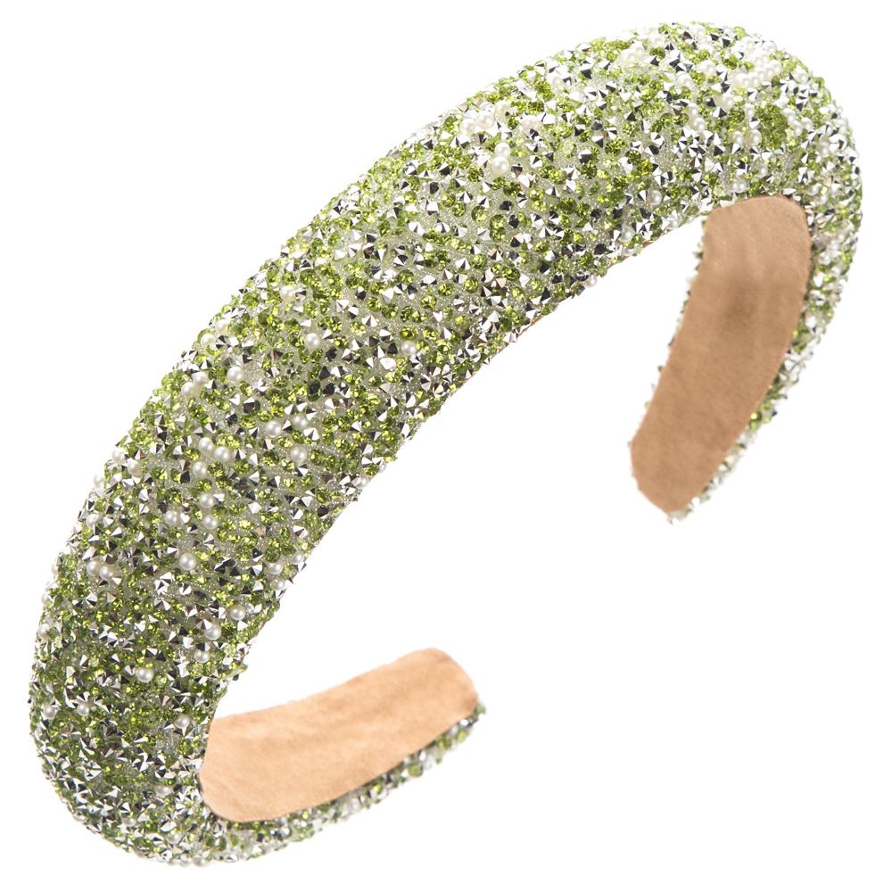 New European and American Fashion Light Luxury Full Diamond Pearl Headband Women's Korean Style Face Wash Headpiece_maomaolike.com