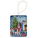 English Springer Spaniel Christmas Reindeer Porcelain Ornament Christmas Tree Hanging Decorations For Home Christmas Holiday, Rectangle, Gift, Multicolor_maomaolike.com