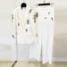 Women's clothing fashion new heavy beaded diamond one-button suit jacket wide-leg pants suit two pieces_maomaolike.com