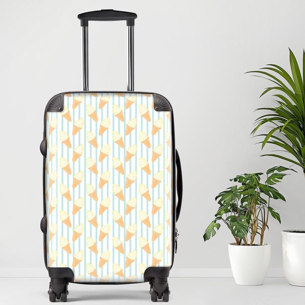 Ice Cream Luggage, 20/24/28 Inch Luggage, Carry-On, Custom Luggage, Luggage Set, Suitcase, Travel, Vacation, Cabin Suitcase, Custom Suitcase, Personalized Luggage_maomaolike.com