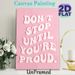 Motivational Quote Painting Poster, Pastel Pink Retro Typographic Poster, "Don't Stop Until You're Proud" Uplifting Wall Decor For Home Office_maomaolike.com