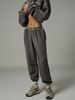 Women's Clothing fashion autumn and winter style zipper half open collar long sleeve jacket sweatpants two-piece suit_maomaolike.com