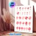 Arabic Alphabet Painting Poster, Soft Pink Floral Decorated Arabic Letter Poster, Clear Letter Display For Arabic Language Learning, Ideal For Study_maomaolike.com