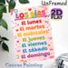 Spanish Days Of The Week Painting Poster, Vibrant Colorful Playful Typography Poster, Educational Design To Master Spanish Weekly Days, Ideal For_maomaolike.com