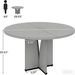 (OLD SKU: S05790296) Round Dining Table, Farmhouse Kitchen Table For 4 People_maomaolike.com