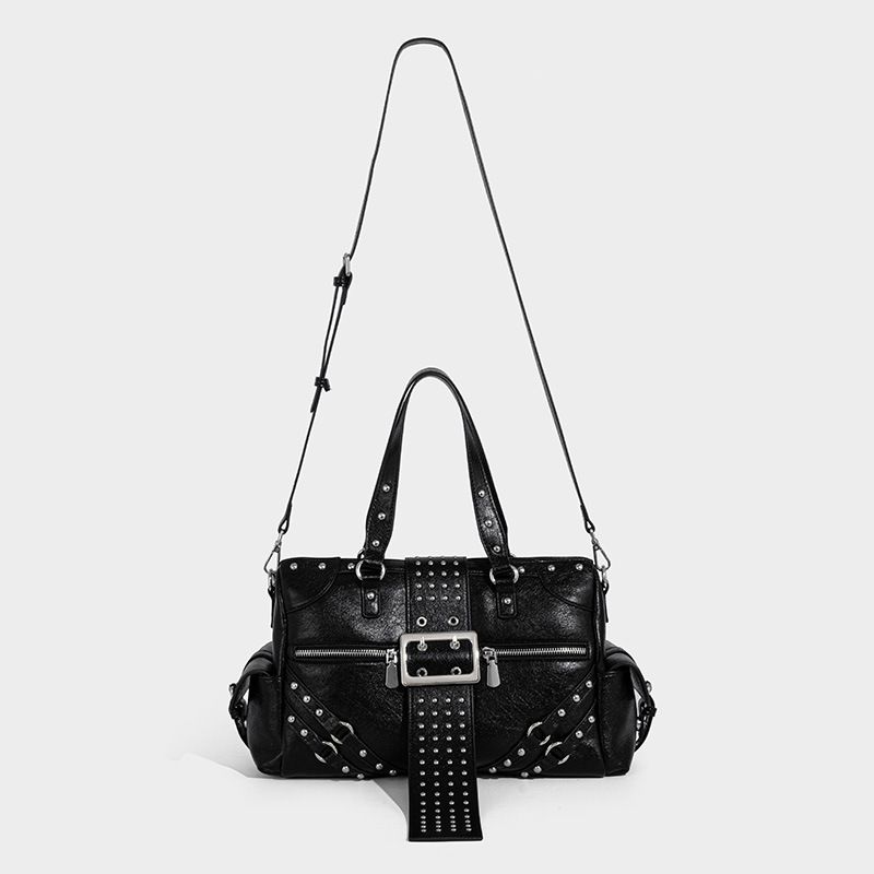 Large Capacity Internet Celebrity Same Single Shoulder Punk Style Rivet Crossbody Fashion Trendy Elegant Casual Versatile Women's_maomaolike.com