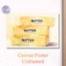 Butter Themed Painting Poster, Gentle Watercolor Butter Stacks Poster, Warm Culinary-inspired Decor Ideal For Kitchen And Dining Area_maomaolike.com