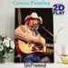 Country Singer Live Performance Painting Poster, Warm-toned Vintage Stage Show Scene Poster, Captures Authentic Live Performance Vibe, Ideal For Music_maomaolike.com