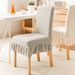Home Garden Skirt Chair Cover Knitted Jacquard Dining Table Chair Cover Elastic Stool Cover Universal Thickened Integrated Chair Cover_maomaolike.com