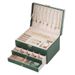 Multi-functional Jewelry Box, Three-layer Locked Leather Jewelry Storage Box, Earring And Accessory Box, Ear Accessory Storage Box_maomaolike.com