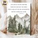 Bible Verse Mountain Forest Painting Poster, Gentle Watercolor Woodland & Mountain Scene With Scripture Poster, Inspirational Faith-based Decor_maomaolike.com