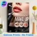 Permanent Makeup Painting Poster, Realistic Professional Cosmetic Procedure Scene Poster, Clear Display Of Lip, Brow & Eye Permanent Makeup Services_maomaolike.com