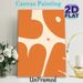 Abstract Geometric Heart Painting Poster, Warm-toned Minimalist Abstract Poster, Soft Color Palette Creates Gentle Ambiance, Ideal For Bedroom And_maomaolike.com