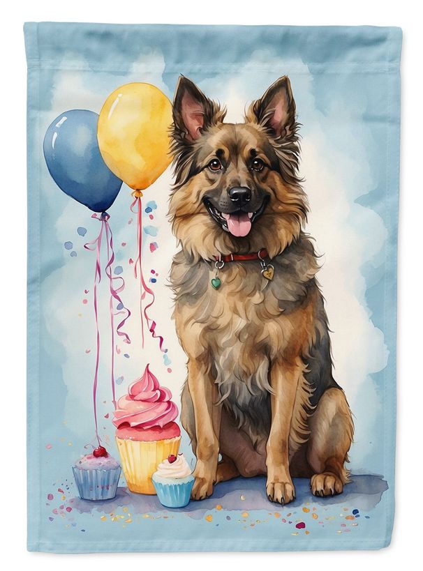 Belgian Tervuren Happy Birthday Garden Flag Mailbox Flag Decorative Yard Flag Banner Outside Patio Artwork Yard Flower Beds, Garden Size, Multicolor_maomaolike.com