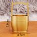 Brass Of Gold Glossy Water Desktop Creative Treasure Character Holding Yuanbao Extra Large Bucket Ornament Metal Craft_maomaolike.com