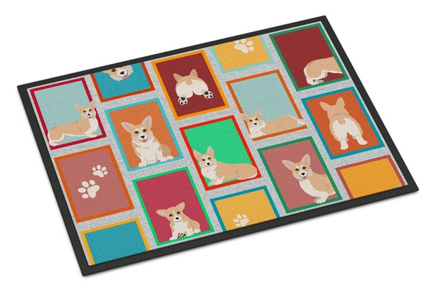 Lots Of Fawn Pembroke Corgi Doormat Front Door Mat Indoor Outdoor Rugs For Entryway, Non Slip Washable Low Pile, 24H X 36W_maomaolike.com