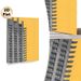 Brutalist Architecture Painting Poster, Minimalist Gray High-rise Against Warm Yellow Backdrop Poster, Sleek Geometric Design For Office & Living Room_maomaolike.com