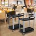 SOGA 2 Tier Food Trolley Portable Kitchen Cart Multifunctional Big Utility Service With Wheels 950x500x640mm Black_maomaolike.com