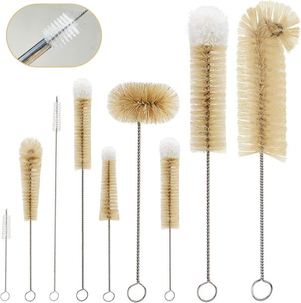 Refillable Kitchen Soap Dispenser Dish With 4 Replacement Heads, Multifunctional Long Handle Scrub Brush_maomaolike.com