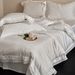 SOLARANA Yilan Poetry Soft Yarn LF Ultra-fine Denier Tencel Brushed Four-piece Set Misty Feather Cotton Bedding_maomaolike.com