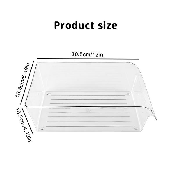 Large-capacity Transparent Refrigerator Storage Box, Space-saving Kitchen Food Cabinet Organizer, Easy-pull Out Design_maomaolike.com