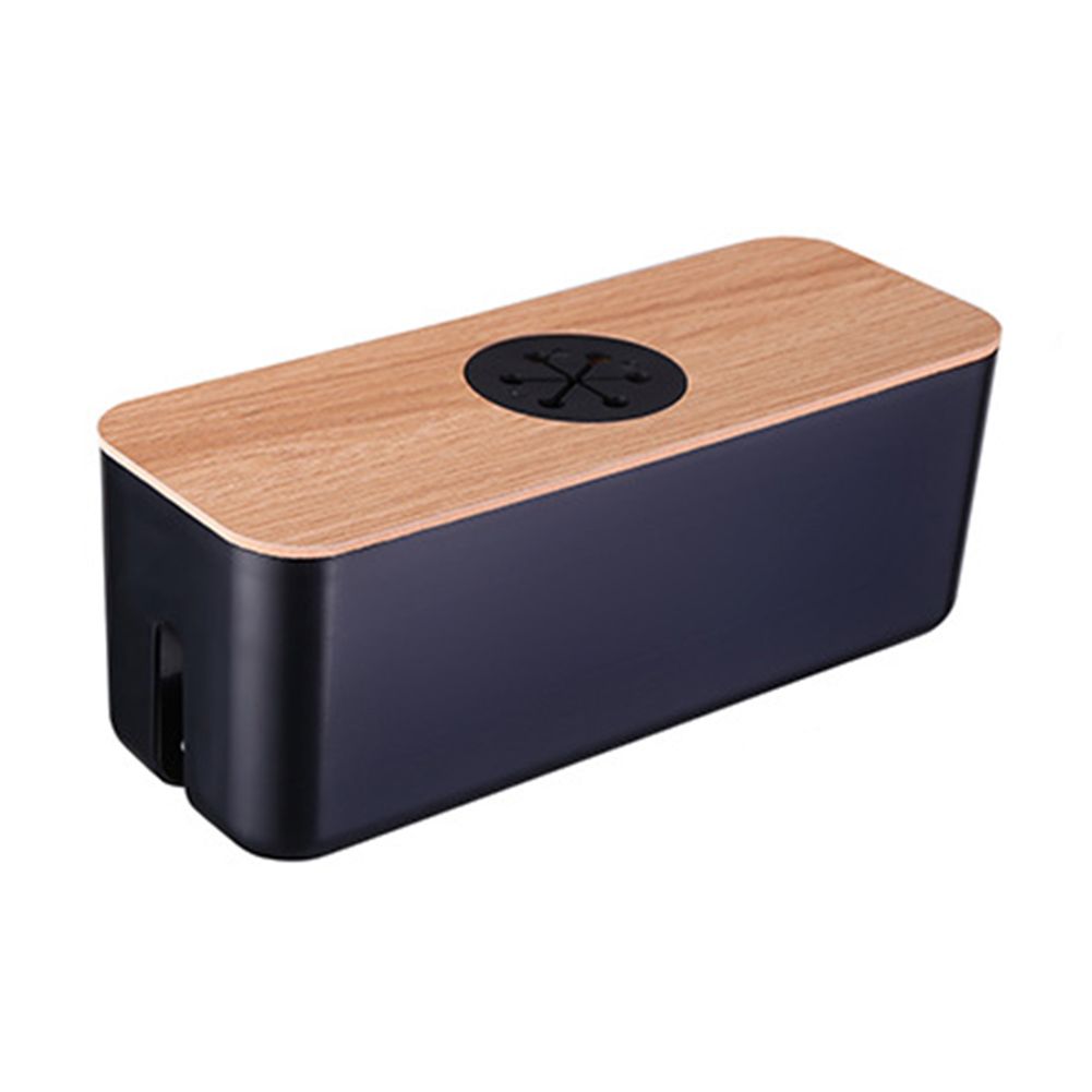 Wooden Cable Storage Box Power Line Storage Case Dustproof Charger Socket Organizer Wire Case Home Cable Winder Organizer_maomaolike.com