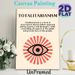 Symbolic Eye Themed Painting Poster, Minimalist Graphic With Red Radiating Accents And Concise Text Poster, Thought-provoking Wall Decor Suitable For_maomaolike.com