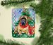 Mastiff Christmas Porcelain Ornament Christmas Tree Hanging Decorations For Home Christmas Holiday, Rectangle, Gift, Multicolor_maomaolike.com