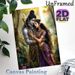 Shiva & Parvati Themed Painting Poster, Vibrant Romantic Forest Scene Poster, Exquisite Traditional Adornment Details, Ideal For Home And Prayer Room_maomaolike.com