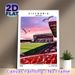 Pittodrie Stadium Painting Poster, Vibrant Sunset Soccer Stadium With Seagulls Poster, Features Authentic Venue Details, Ideal For Home, Game Room And_maomaolike.com