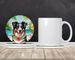 Australian Shepherd Luau Large Sandstone Coasters Pack Of 4 Absorbent Round Coasters Decor Gifts For Men Or Women, 4 In, Multicolor_maomaolike.com