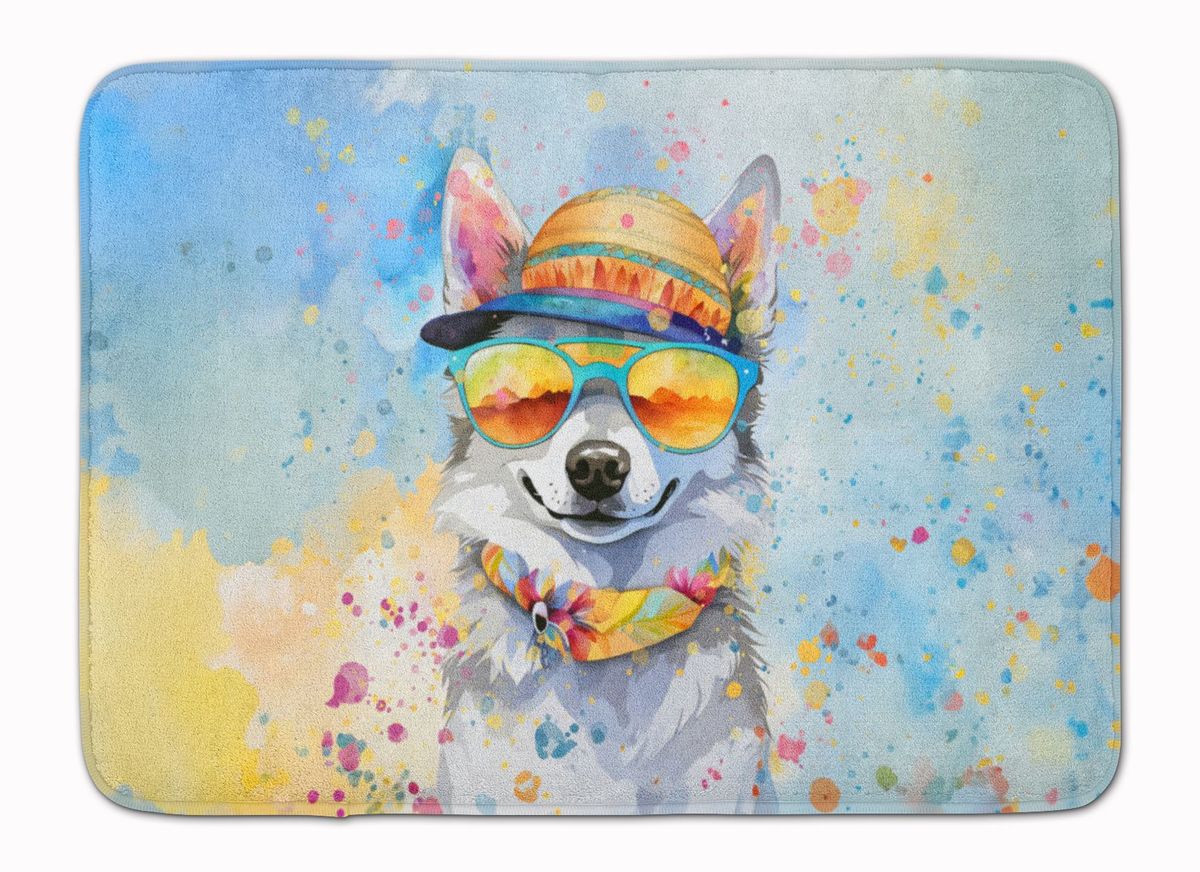 Alaskan Klee Kai Hippie Dawg Memory Foam Kitchen Mat Machine Washable Anti-Fatigue Mat Cushion Comfort Bath Mat Or Kitchen Rug_maomaolike.com