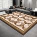 Living Room Rug,Large Rug,Oversized, Gold Leaves Design,Bedroom Rug,Soft And Thick, Machine Washable, Thickened Rug, Bedside Rug,Decorative Indoor Rug_maomaolike.com